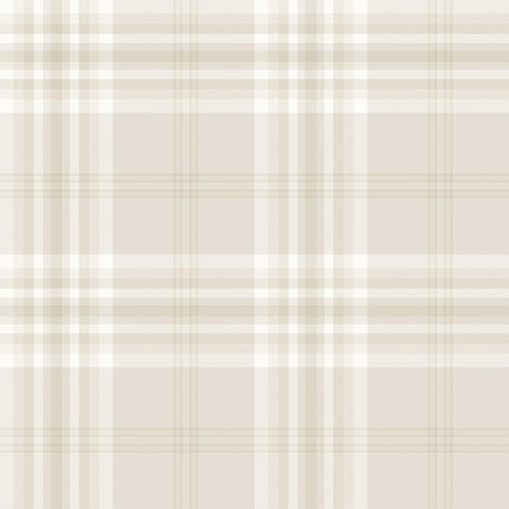 Catherine Lansfield Kelso Check Cream Tartan Wallpaper - Kelso Cream Wallpaper
