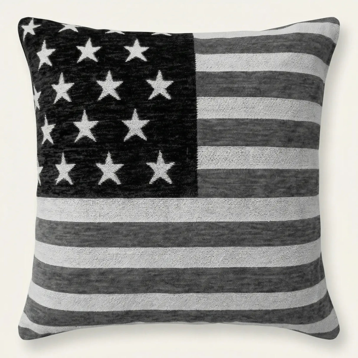 American Flag Chenille Cushion Cover 18" x 18" 1
