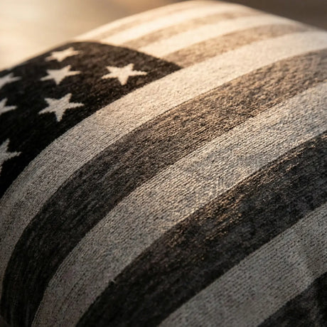 American Flag Chenille Cushion Cover 18" x 18" 2