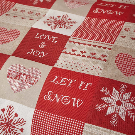Catherine Lansfield Let It Snow Christmas Duvet Cover Set - Let It Snow Red