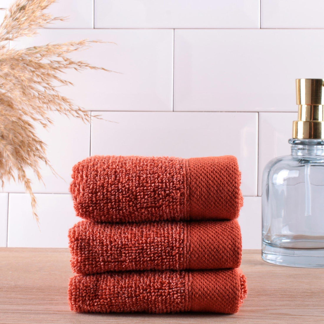 Abode Eco 3 Pack Face Cloths Ochre