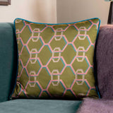 Carnaby Chain Cushion Cover 18" x 18" - Olive