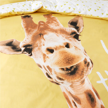 Catherine Lansfield Giraffe Animal Print Duvet Cover Set Single Double King 3