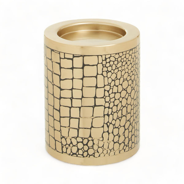 Roslin Gold Croc Small Candle Holder