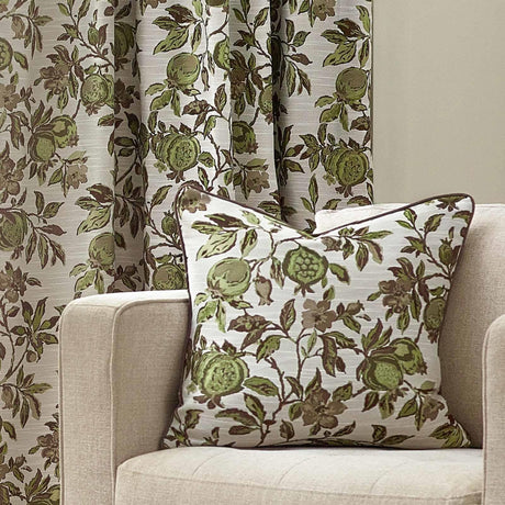 Pomegranate Jacquard Cushion Cover 20" x 20" - Green