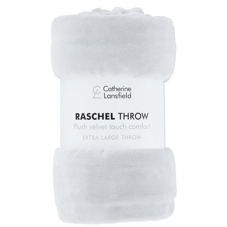 Raschel Velvet Touch Throw Blanket by Catherine Lansfield