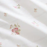 Bianca Fine Linens Vintage Rosebud Lace Duvet Cover Set - Vintage Rose Bud Lace Duvet Set
