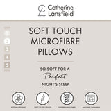 Catherine Lansfield Soft Touch Microfibre Pillow Pair - Soft Touch Microfibre Pillow Pair
