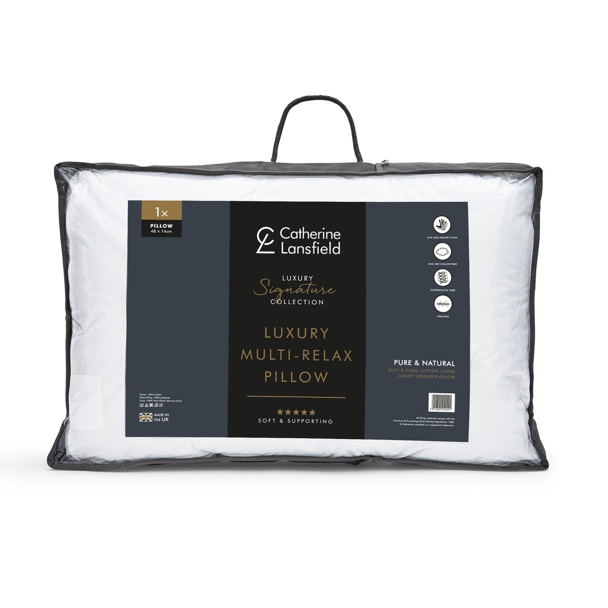 Catherine Lansfield Luxury Multi Relax Pillow - Luxury Multi Relax Pillow