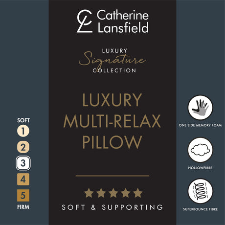 Catherine Lansfield Luxury Multi Relax Pillow - Luxury Multi Relax Pillow