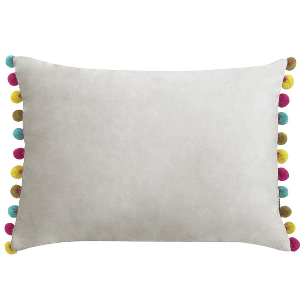 Fiesta Velvet Cushion Dove + Multicolour