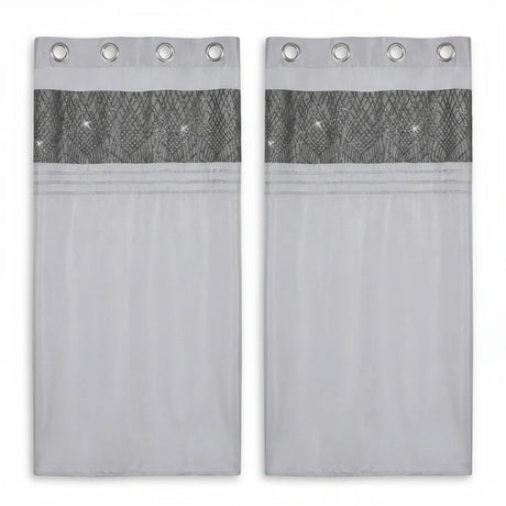 Charleston Glitter Eyelet Curtains 4