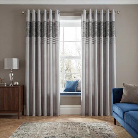 Charleston Glitter Eyelet Curtains 3