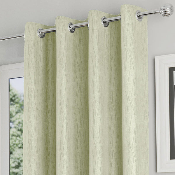 Goodwood Thermal Blockout Eyelet Curtains Green