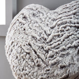 Catherine Lansfield Wolf Faux Fur Soft Filled Cushion - Wolf Heart
