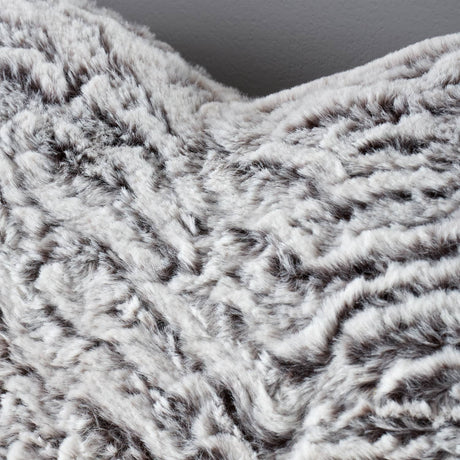 Catherine Lansfield Wolf Faux Fur Soft Filled Cushion - Wolf Heart