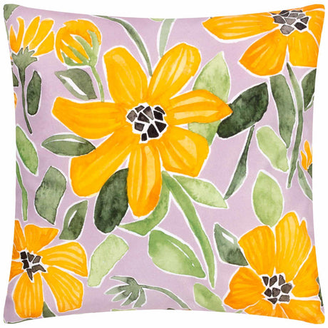 Flowers Outdoor Cushion Cover with Floral Design 17" x 17" (43cm x 43cm) by Wylder Nature