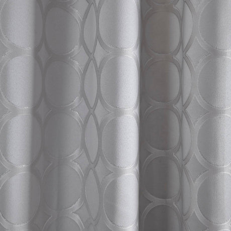 Curtina Cassina Jacquard Eyelet Curtains Silver 3