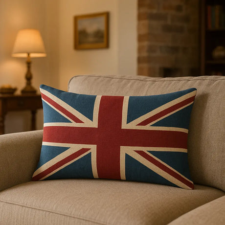 Union Jack Cushion Cover / Filled Cushion 18" x 12" by Evans Lichfield