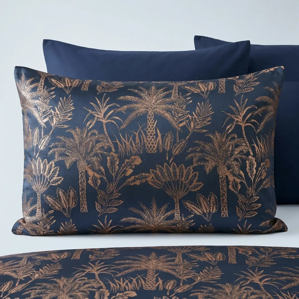 Midnight Palm Navy Duvet Cover Set 3