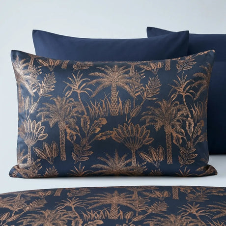 Midnight Palm Navy Duvet Cover Set 3