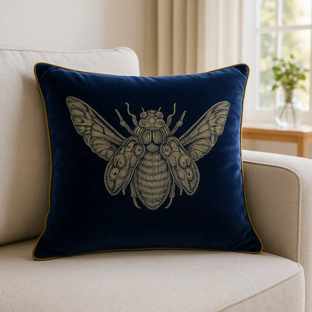 Cerana Velvet Royal Blue Cushion Cover 50cm x 50cm
