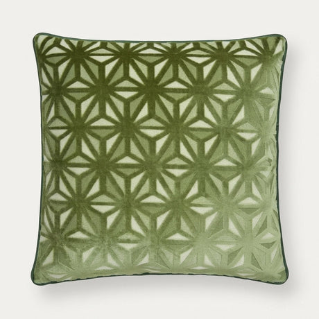 Star Geo Geometric Textured Green Filled Cushion / Cover 17" x 17" 3