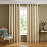 Essential Blackout Eyelet Curtains - Cream