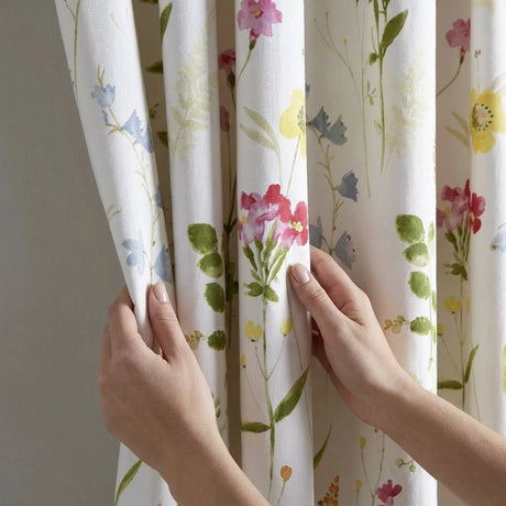 Spring Glade Floral Polycotton Pencil Pleat Curtains 3
