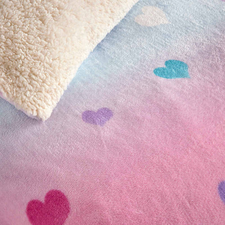 Cosy Ombre Heart Duvet Cover Set by Bedlam