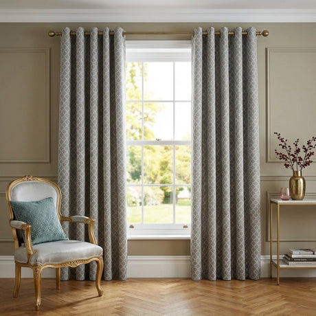Cotswold Jacquard Eyelet Ring Top Curtains 10