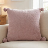 Pom Pom Fleece Cushion Cover Cosy Collection 1