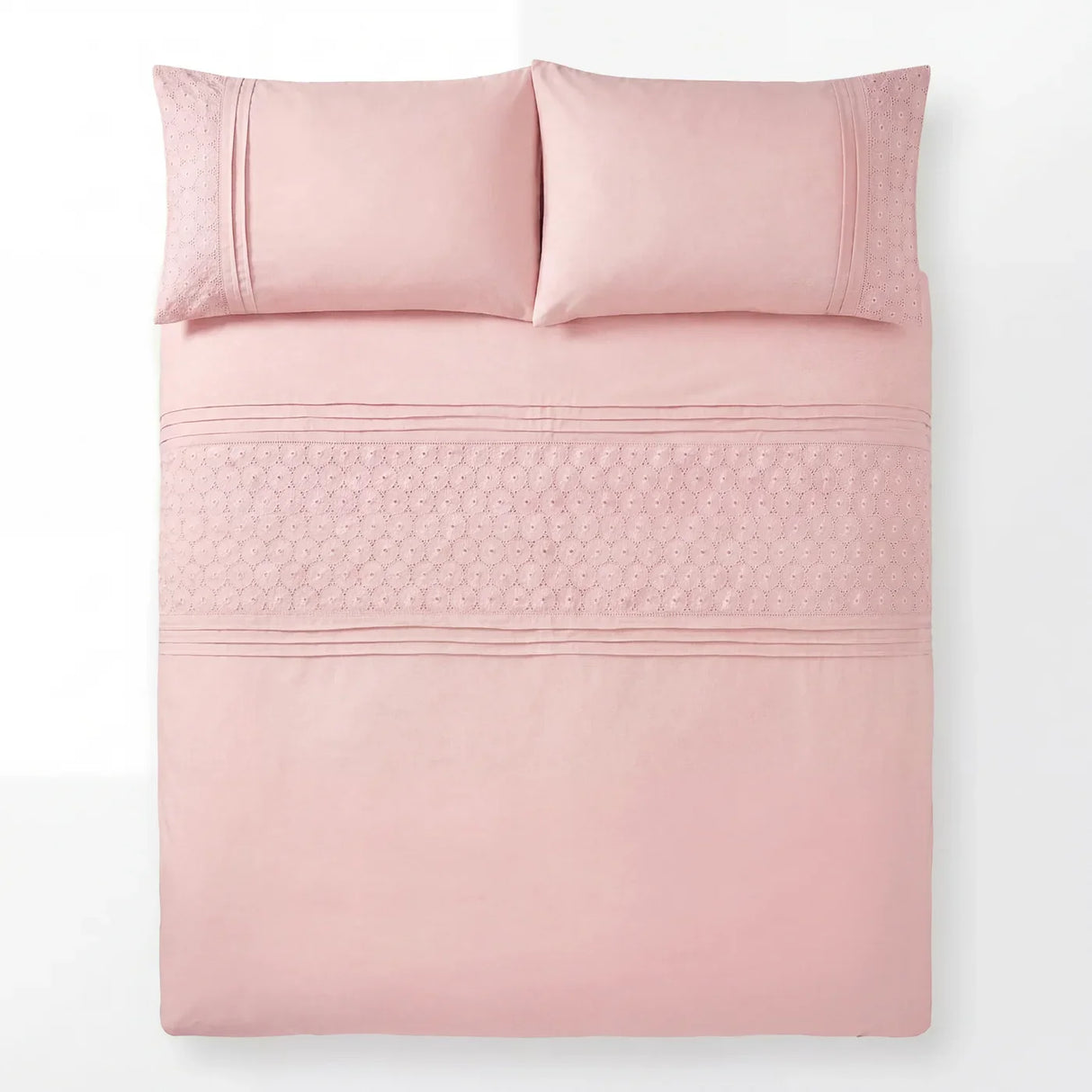 Everdean Duvet Cover Set - Pink