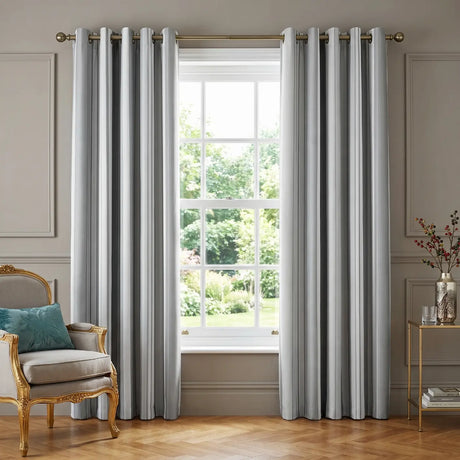 Whitworth Stripe Lined Eyelet Curtains 7