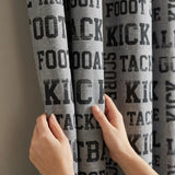 Football Kids Tape Top Ready Made Curtains 3