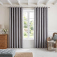 Diamondo Velvet Blackout Eyelet Ring Top Curtains - Silver