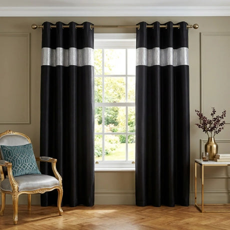 Capri Eyelet Curtains - Silver