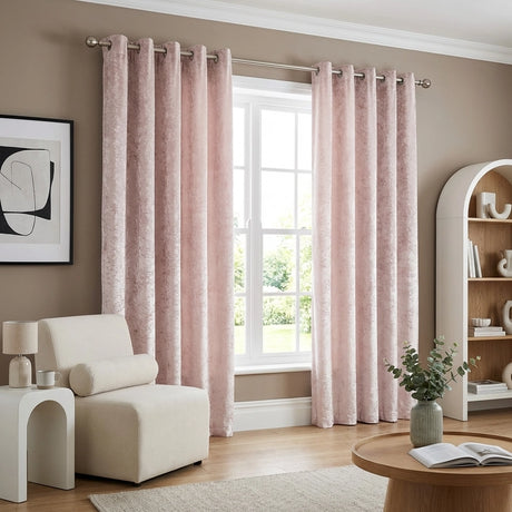 Crushed Velvet Eyelet Curtains 1