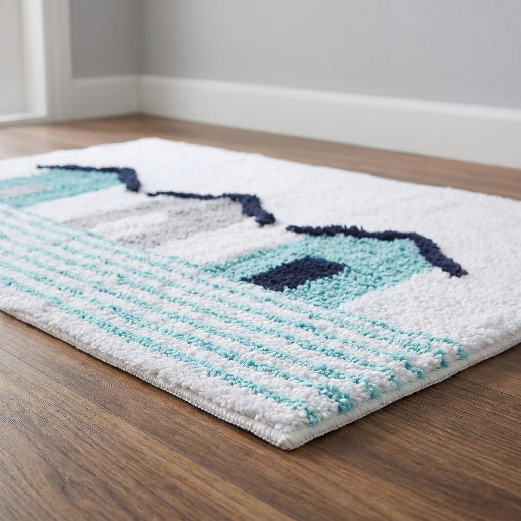 Beach Huts 100% Cotton Bath Mat 3
