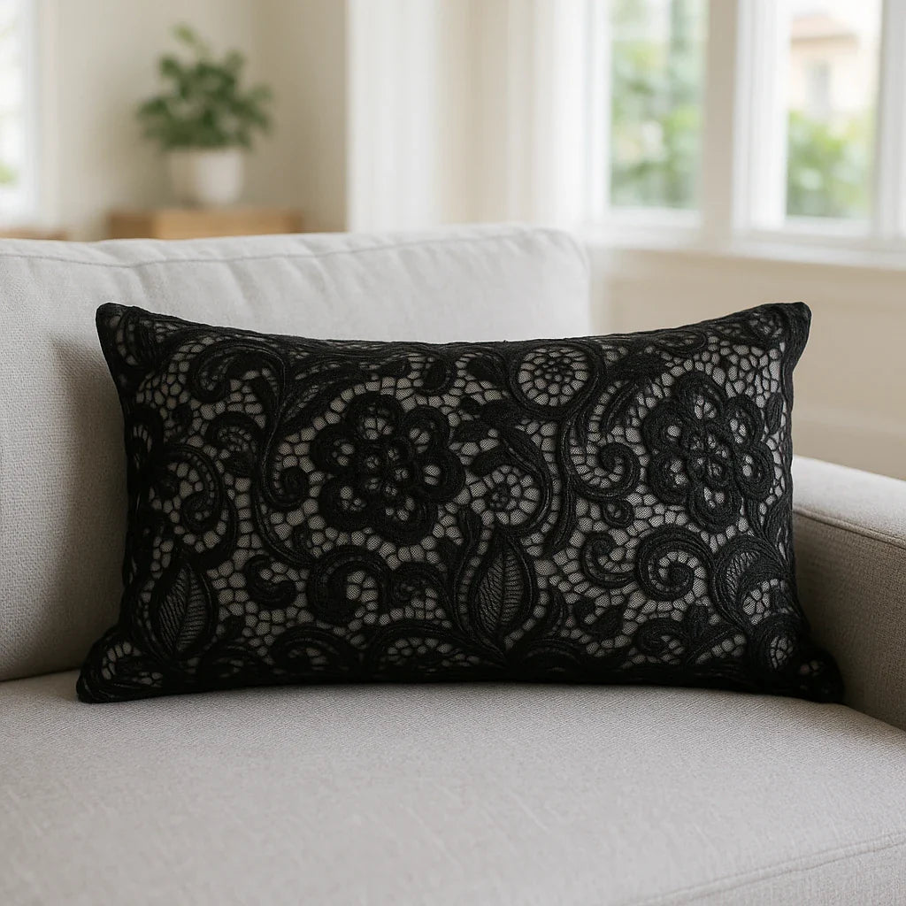 Macrame Silver Cushion Cover 30cm x 50cm
