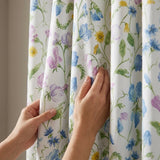 Sweetpea Floral Lilac 100% Cotton Pencil Pleat Curtains 66" x 72" 3