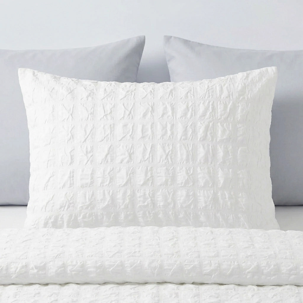 Embossed Grid Microfibre Duvet Cover Set 3