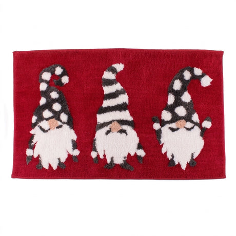 Christmas Gonks Festive Bathroom Bath Mat 3