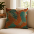 Palm Grove Cushion Cover 20" x 20" - Teal / Rust