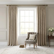 Dallas Lined Tape Top Pencil Pleat Blackout Curtains - Natural