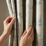 Bird Trail Jacquard Tape Top Pencil Pleat Curtains Beige 3