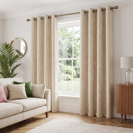 Tokyo Velvet Eyelet Curtains 1