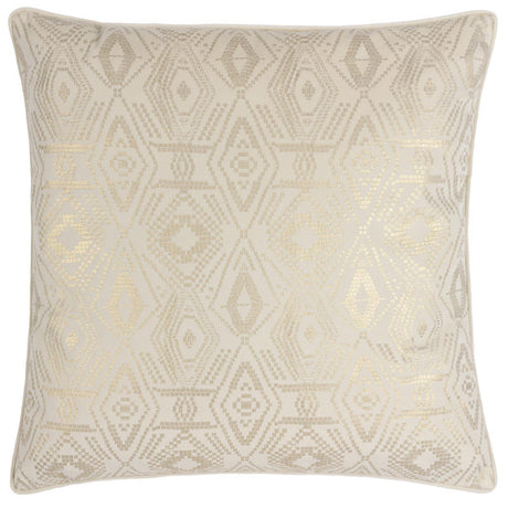 Tayanna Metallic Velvet Cushion Cover 20" x 20" by Paoletti