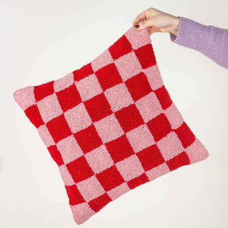 Check Knitted Cushion Cover by furn.