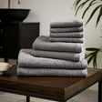 Catherine Lansfield Quick Dry Cotton 8 Piece Towel Bale - Grey